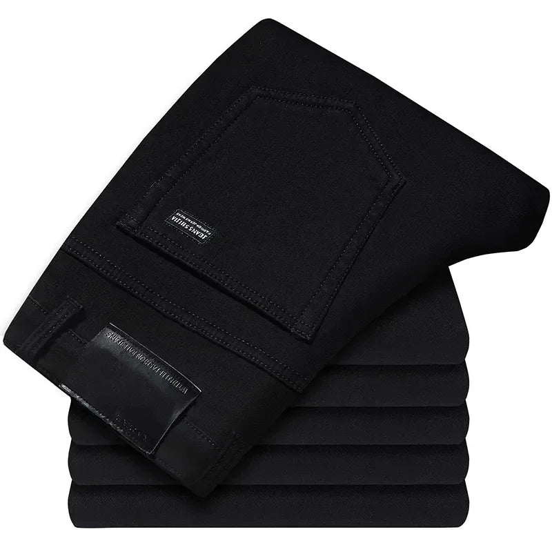 WTHINLEE Fashion Men's Clothing Jeans Straight Stretch Classic Casual Business Denim Trousers Male Brand Size 28-40