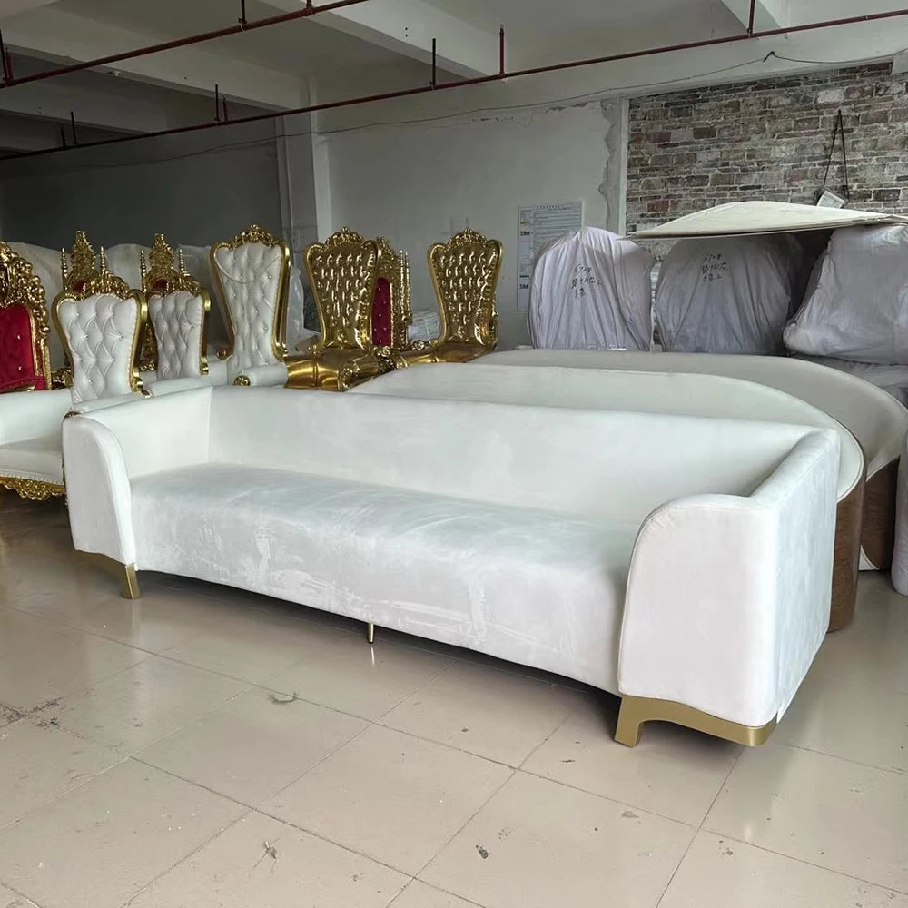 Hot Selling Durable White Velvet Lounge Sofa Hotel Velvet Sofa Set Furniture Luxury