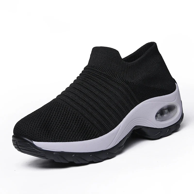 Women's Shoes Are Fashionable Casual Trendy Breathable Mesh Shock Absorbing Thick Soled Comfortable Cushioned Running Shoes