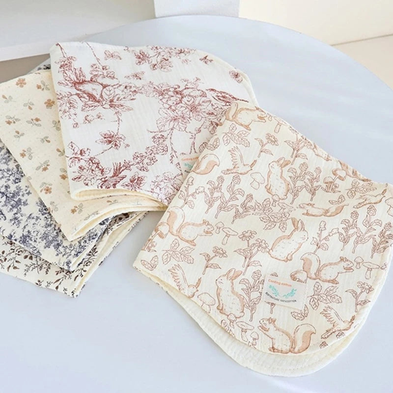 Newborn Baby Shoulder Pad Burp Cloth Soft & Absorbent Cotton Bibs Unisex Designings Burp Cloths for Boy Girls