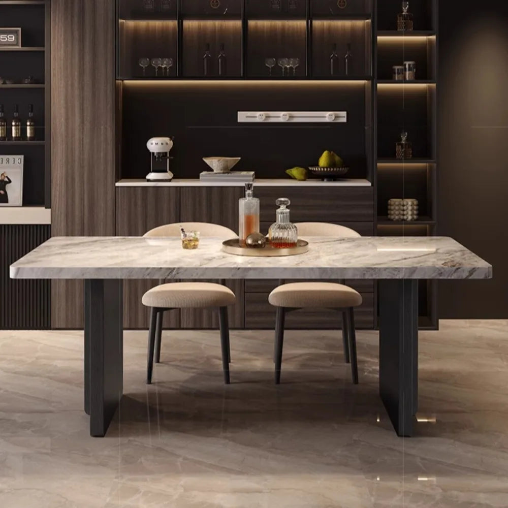 Living Rectangle Dining Table Balcony Italy Luxury Waterproof Dining Table Living Room Minimalist Muebles De Cocina Furnitures