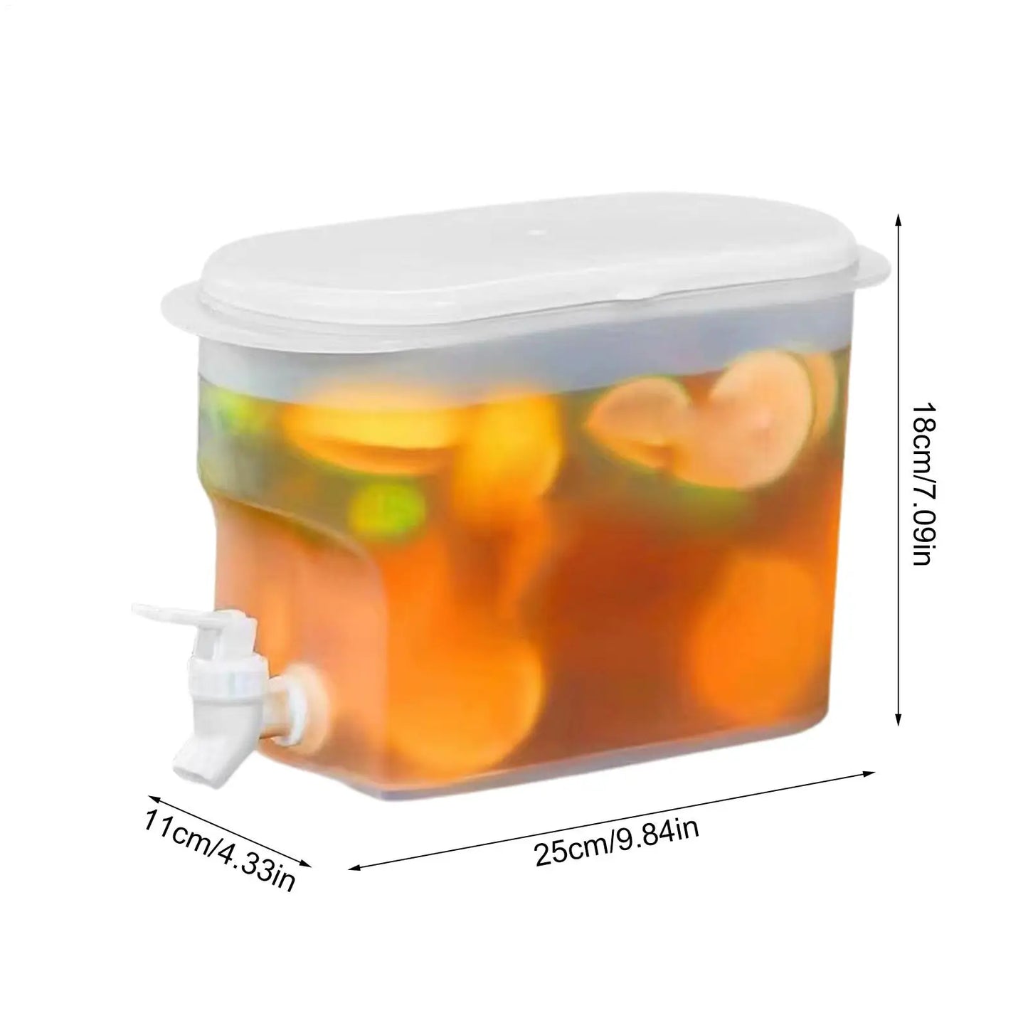 Fridge Drink Dispenser 2.8L Large Capacity Cold Water Kettle with Faucet Iced Beverage Dispenser Refrigerator With faucet