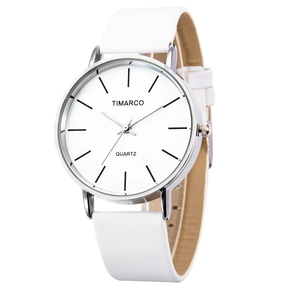 Men's Watches Fashion Metal Round Dial Analog Quartz Watch for Men Women Leather Band Wristwatch Casual Trend Simple Male Clock