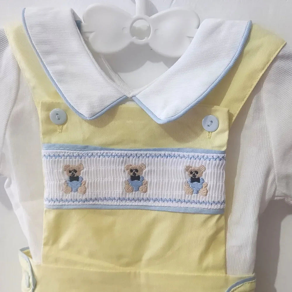 2025 Baby Set Newborn Spanish Outfits For Boy Infant Cotton Linen Blouse Shorts Suits ShirtsClothes Kids Tops Smocked