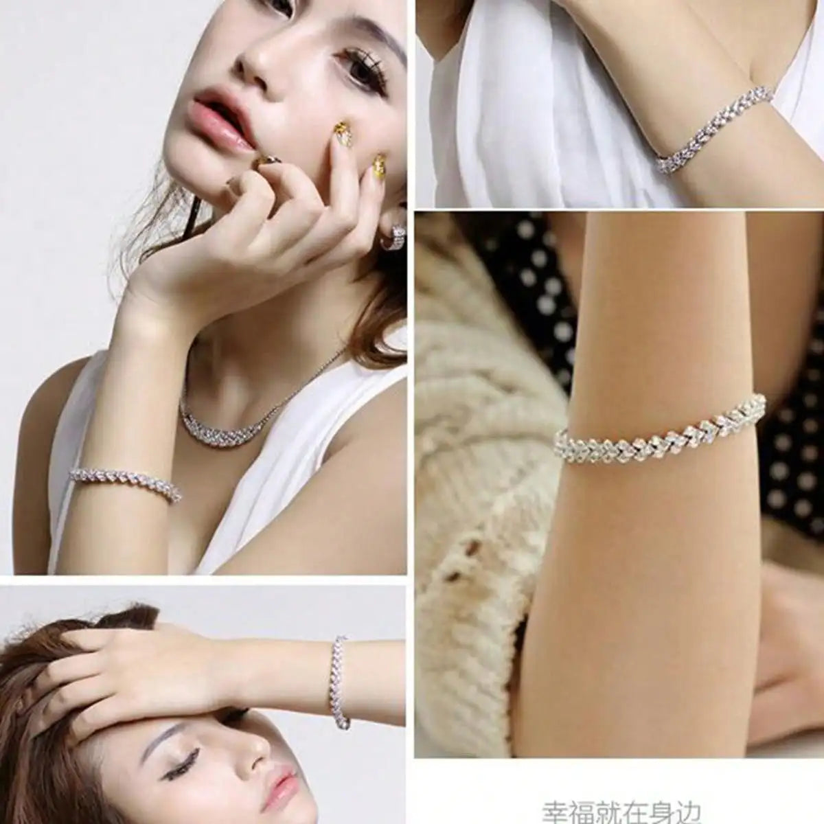 New Fashion Roman Style Woman Crystal Diamond Bracelets Gifts