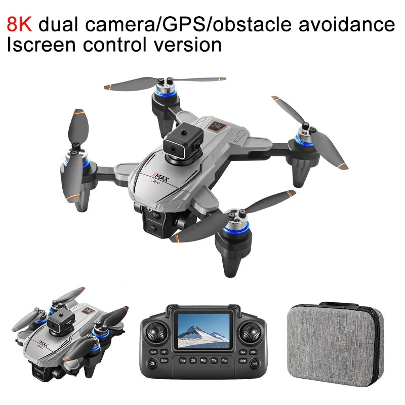 2025 New K812 MAX Drones With Screen 8K HD Aerial Photography GPS 5G Wifi Dual Camera Foldable Quadcopter RC Toys For Kids Gifts