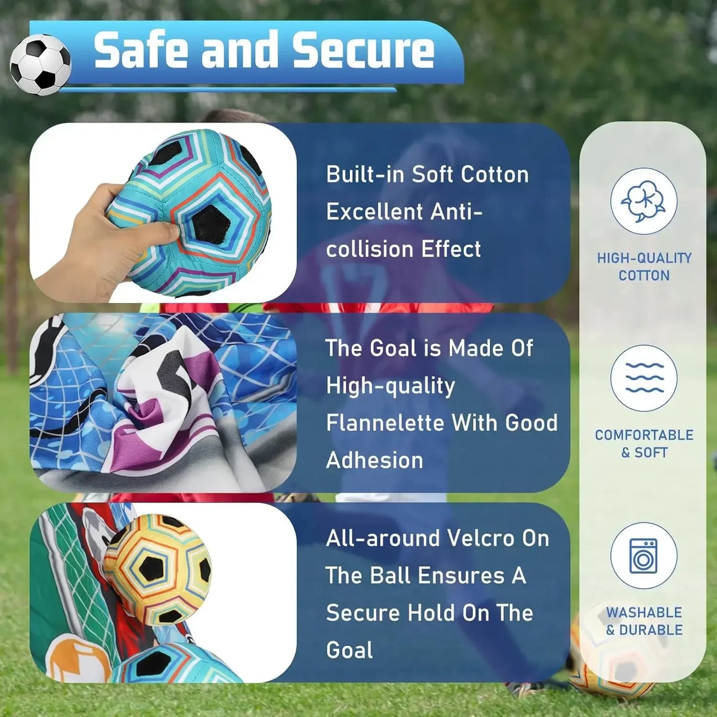 Fun Football Toys Soccer Game Mat Indoor Outdoor Training Game Mat Sports Fabric Football Toy Set Multiplayer Competitive Gift