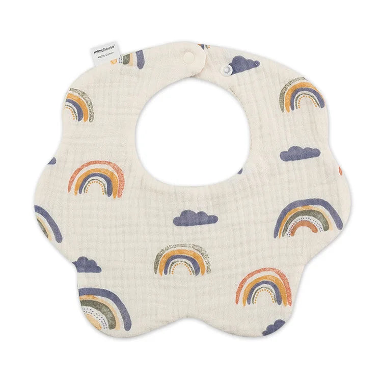 Baby Bibs Cotton Boys and Girls Bib Cute Print Newborn Burp Cloths Waterproof Infants Mesh Bibs Baby Feeding Accessories