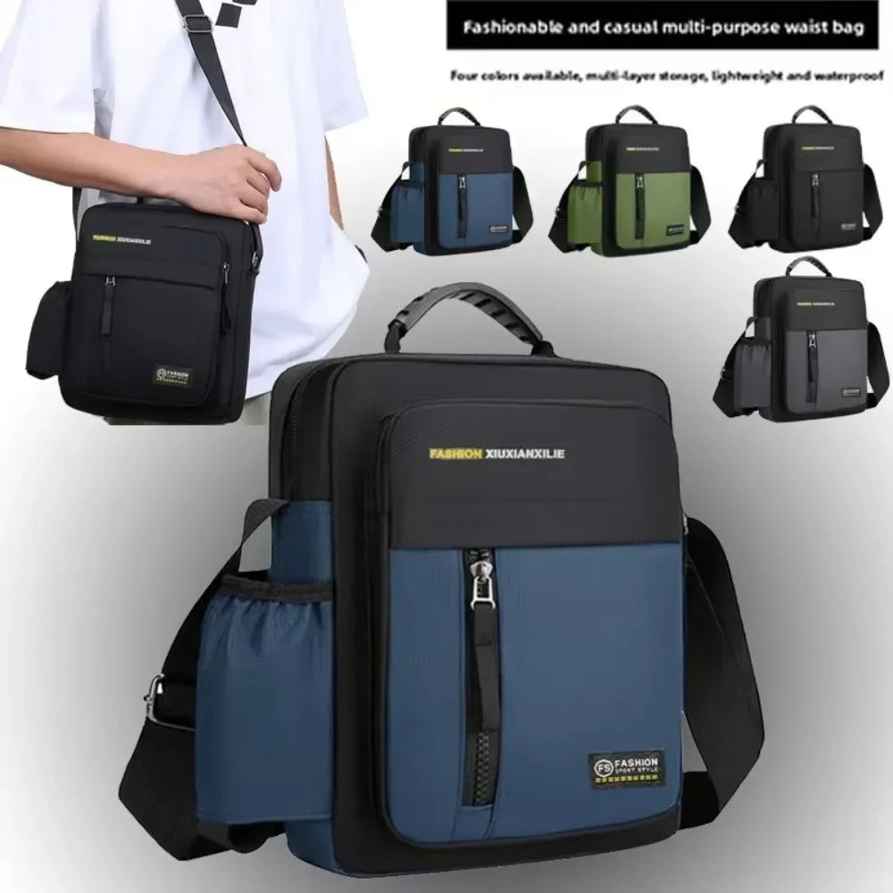 Men's Single-shoulder Bag, Crossbody Bag, Business Trend, Black Casual Messenger Bag, Multiple Colors ﻿