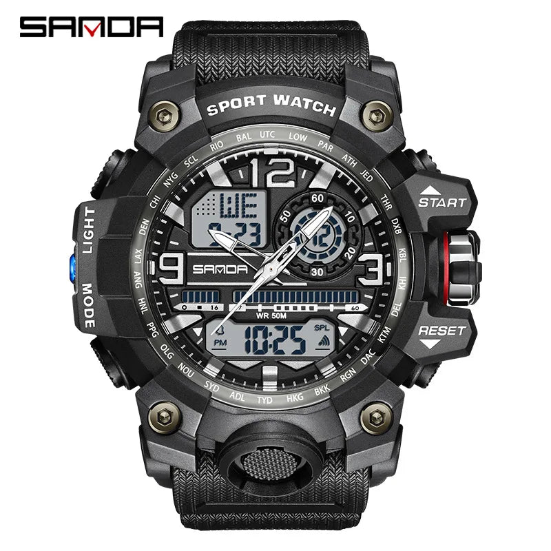 Men's Watches Top Brand Luxury 5ATM Waterproof Sport Military Wristwatch Quartz Watch for Men Clock Relogio Masculino 6024
