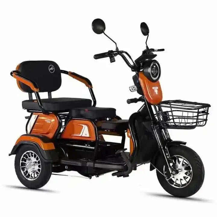 2023 New Model 3-Wheel Electric Scooter 500W Mini Electric Motorcycle Leisure Steel Frame Electric Tricycles Elderly 60V Folded