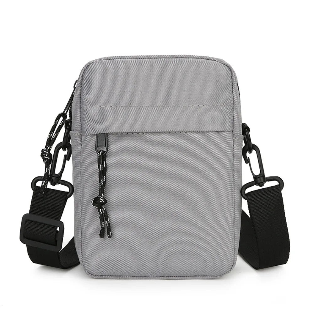 Messenger Sling Bags For Men Casual Canvas Small Zipper Crossbody Pouch Simple Small Crossbody Shoulder Bag Men Bag