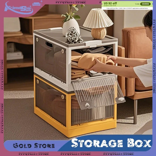 Collapsible Clear Storage Box Spacious Stackable Container Eco-Friendly Material 4 Wheels Durable Home Office Storage Organizer