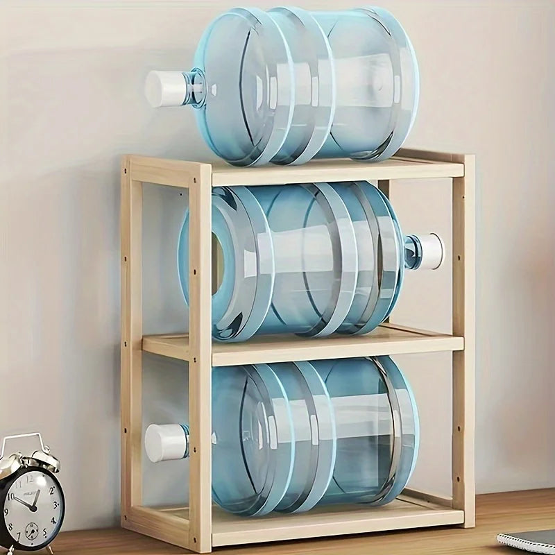 Wooden desktop bookcase storage box - Multi-layer rectangular storage rack, suitable for organizing home office desktop, storage