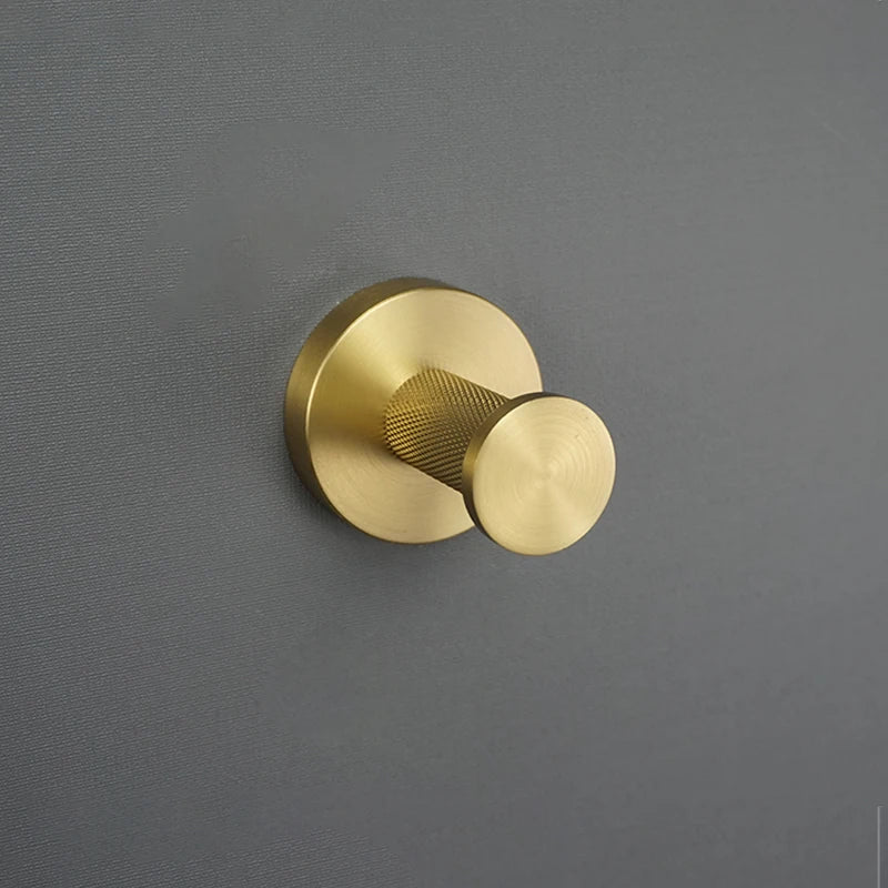 Bathroom Accessories Towel Ring Bar Hanger Cloth Robe Hook Toilet Tissue WC Paper Holder Bathroom Hardware Kit Brushed Gold