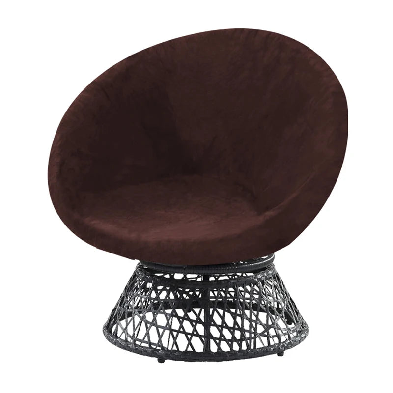 Round Saucer Chair Cover Elastic Velvet Chair Cover Moon Sauce Chair Protector Covers Seat Slipcovers Camping Chair Covers