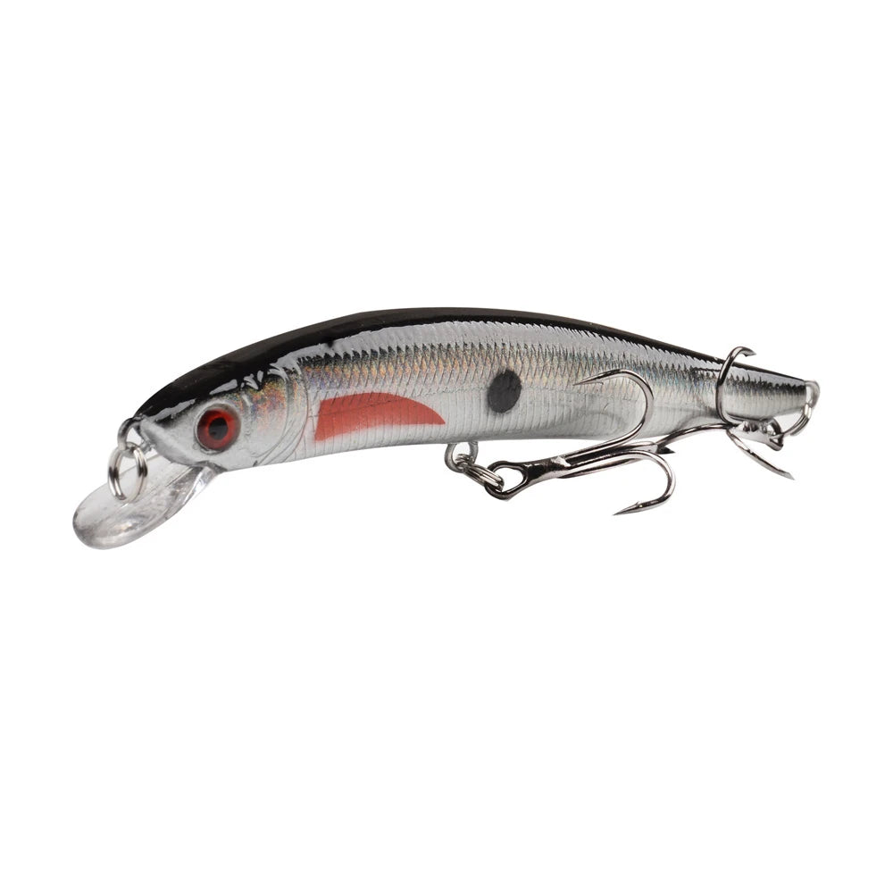 Floating Minnow Fishing Lure 10cm 9.5g 3D Eyes Crankbait Wobblers Artificial Plastic Hard Bait Bass Pike Jerkbait Fishing Tackle