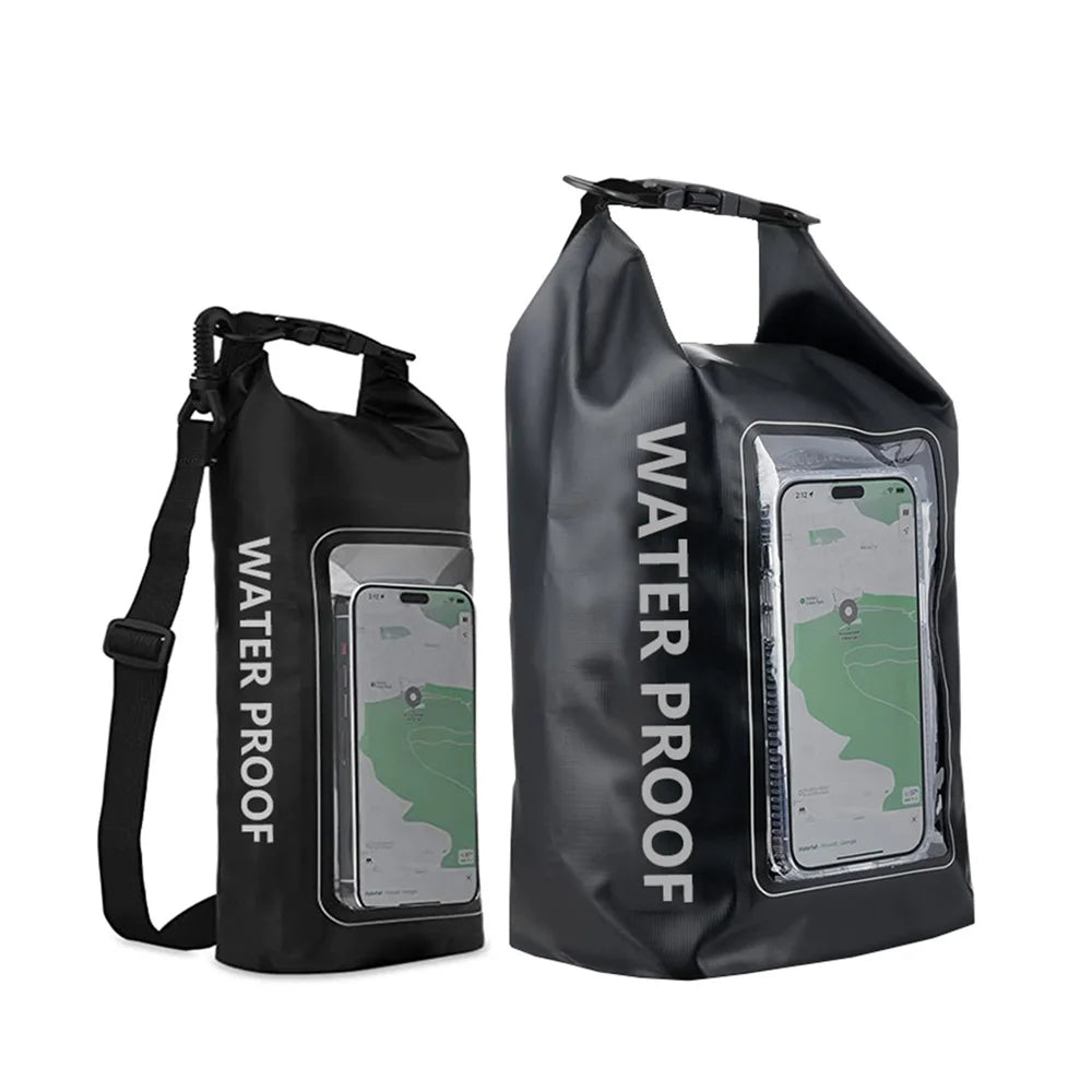 5L Camping Equipment River Trekking Dry Bag,Touch Screen PVC Waterproof Bags, Outdoor Sports Bags For Drifting Rafting Surfing