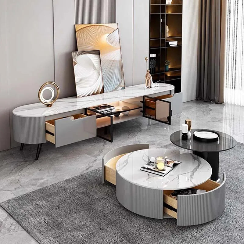 Living Room Coffee Table Modern Designer Storage Luxury Side Table Unique Minimalist Service Mesa Auxiliar Home Furniture