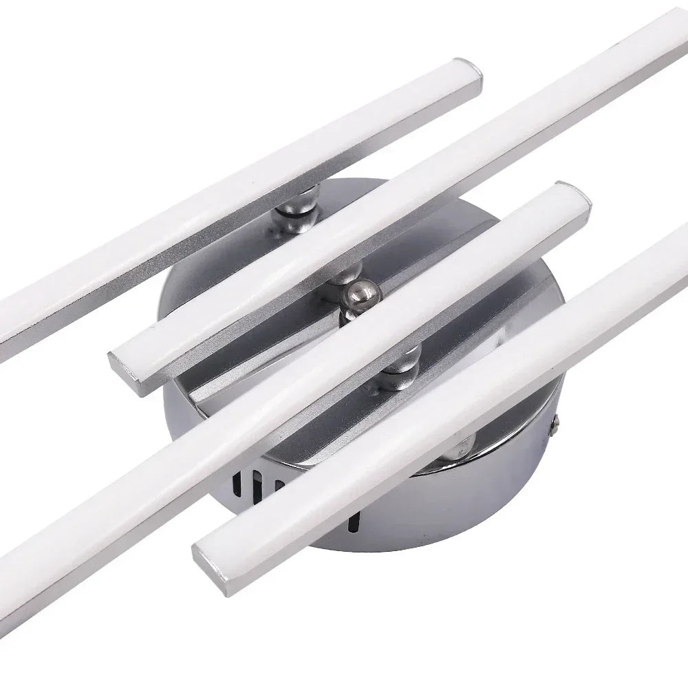 Indoor Home Decor Lighting LED Ceiling Lights 12W 18W 24W 2 3 4 Light Bars Curved Design LED Ceiling Lamp AC85-265V Living Room