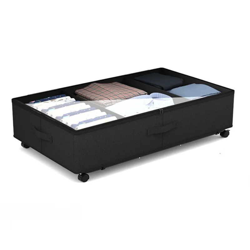 AA81-Under-Bed Locker Storage Box With Wheels Bed Bottom Storage Box Storage Box Rolling Storage Container Under Bed