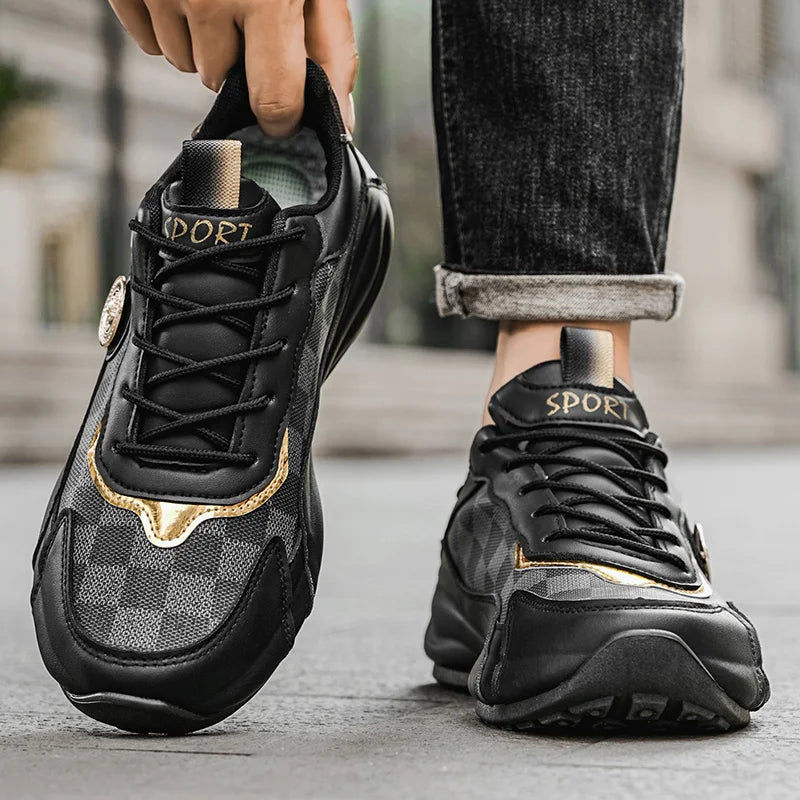 Men's Shoes 2025 Summer New Lightweight Sports Casual Shoes with Thick Soles and Soft Soles, Versatile Height-increasing Shoes