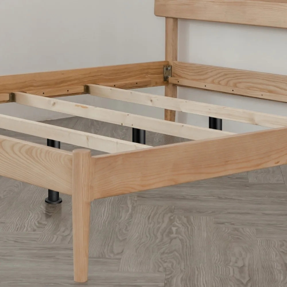 4 PCS Adjustable Height Bed Frame Center Support Legs Height from 5.9" to 9.84" with Wider Base Metal Feet Replacement