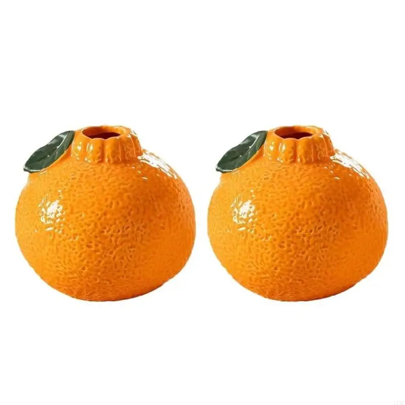 Tangerine Vases for Home Living Room Decorations Dried Flower Vases