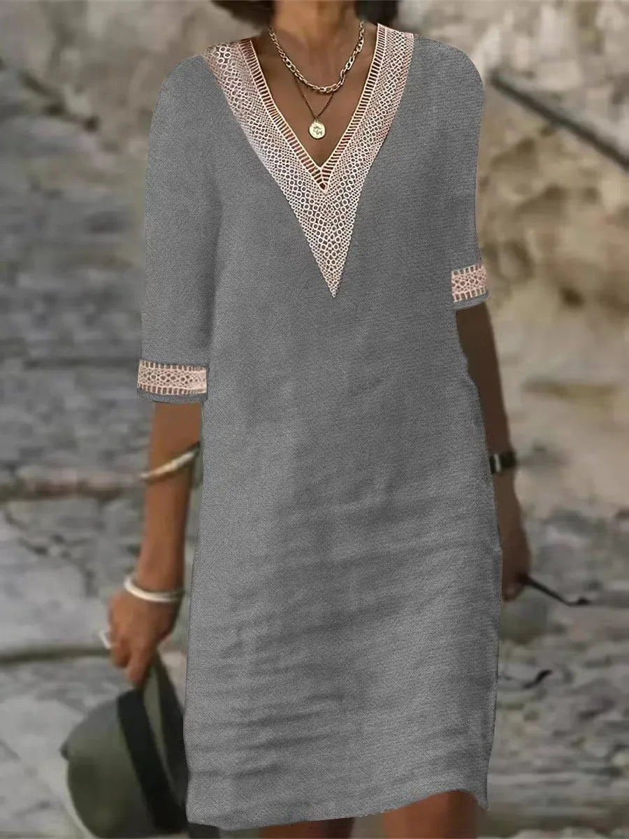 Casual Fashion Clothes Elegant Cotton Linen Dress for Women Summer Dress Women Clothing Vintage Streetwear Ethnic Style Y2k
