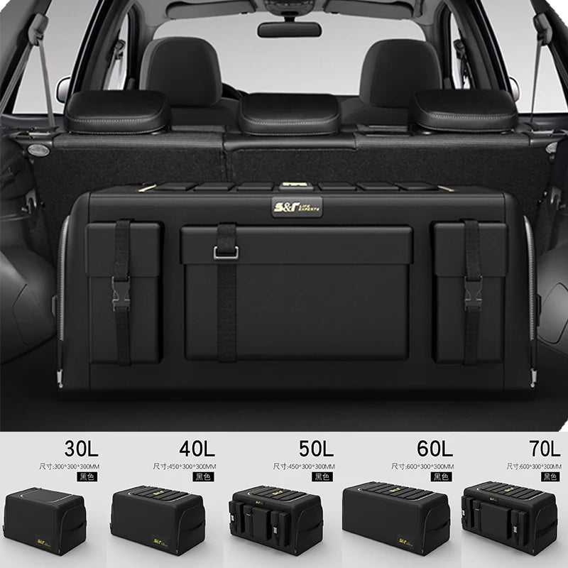 30L-70L Car Luggage Storage Box Large Capacity Multi Functional Tool Storage Bag Oxford Foldable Emergency Storage Box