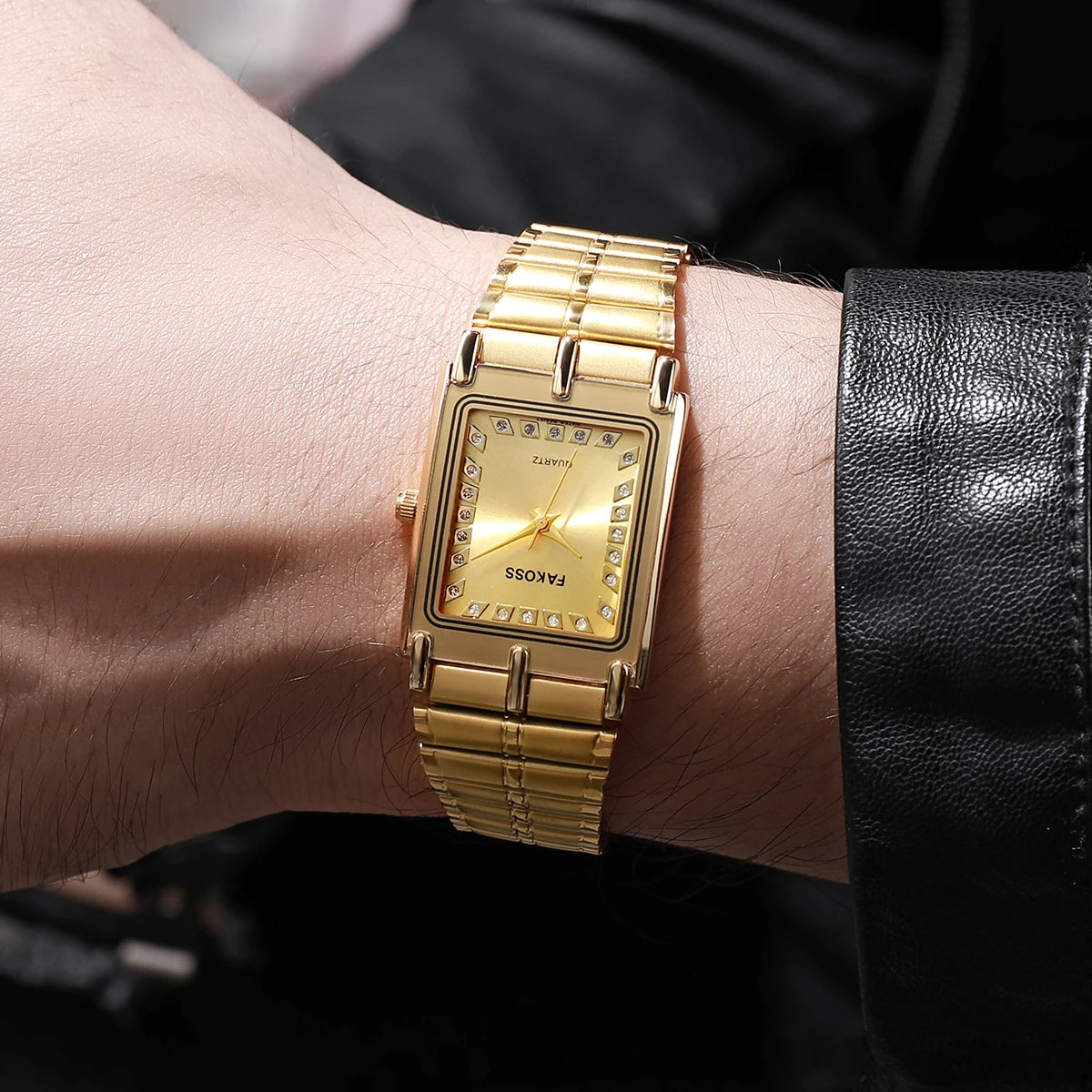Men's Square Watches 2025 Top Brand Luxury Gold Male Stainless Steel Quartz Watch for Men Wrist Watch Relogio Masculino