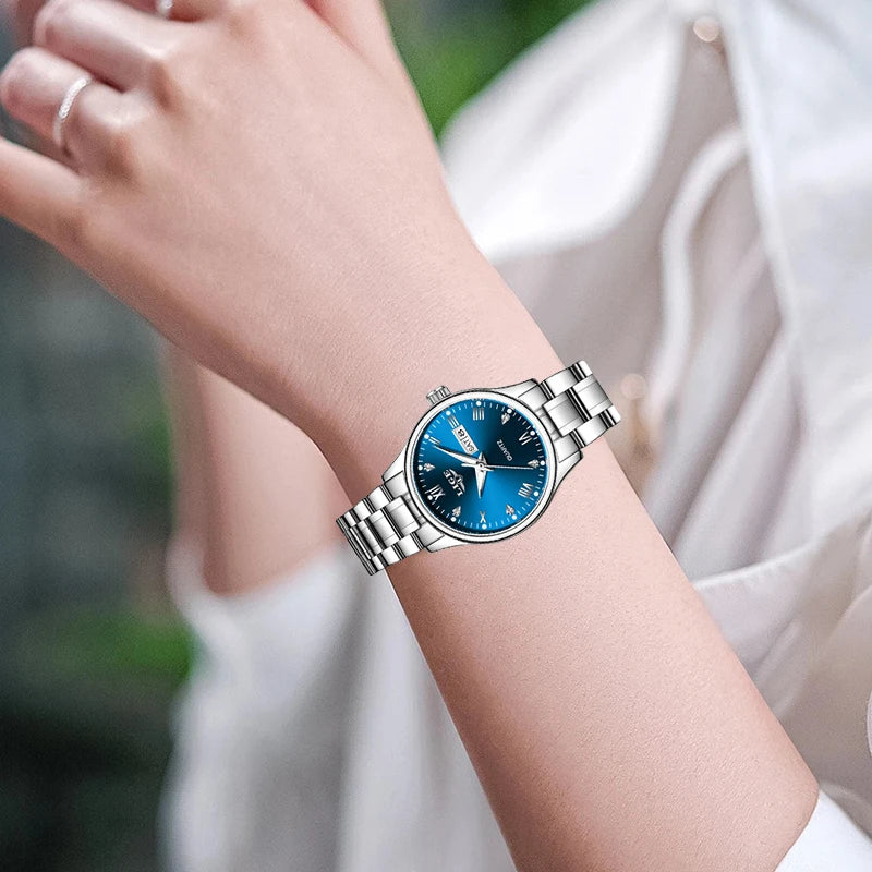 LIGE Top Brand Luxury Quartz Watches for Woman Elegant Fashion Classic Week Calendar Ladies Clock Women's Watch Montre Femme New