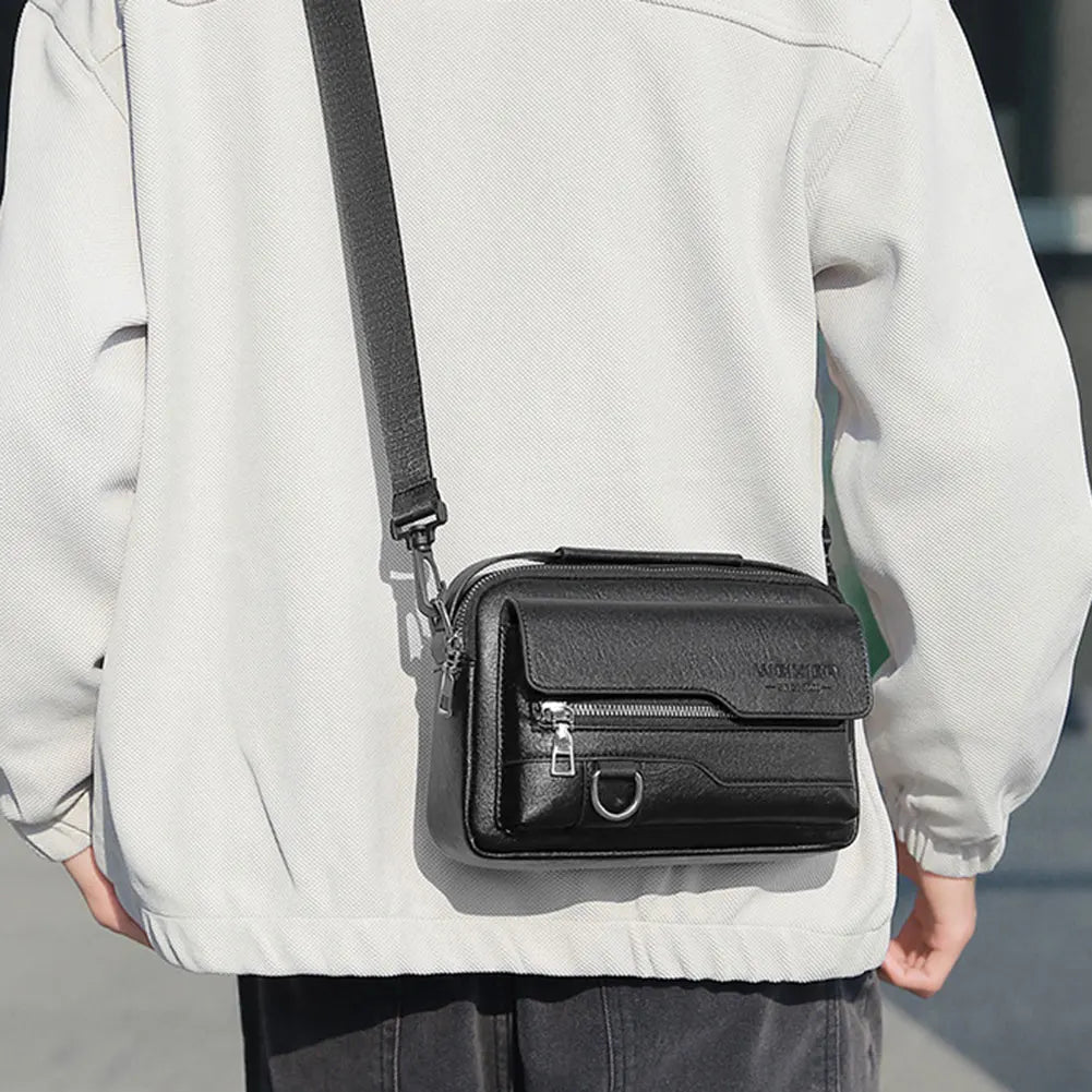 Men's Bag,Versatile Stylish Satchel Bag,PU Leather Waterproof Elegant Cross-body Satchel Bag,For Business Casual Daily Commute