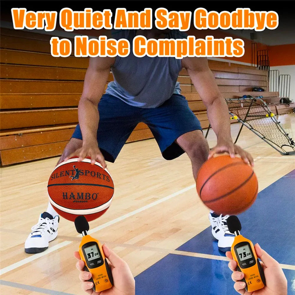 Indoor Silent Basketball Cloth Cover Size7#/6#/5# Soft High Elastic Foam Mute Ball No Noise Sports Ball Adults &Child Sport Game