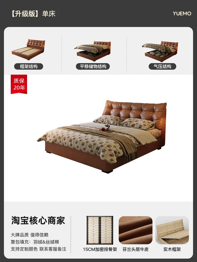 European Simple Bed Beauty Design Nordic Floor Luxury Beauty Castle Modern Bed Bedroom Children Letto Matrimoniale Furniture