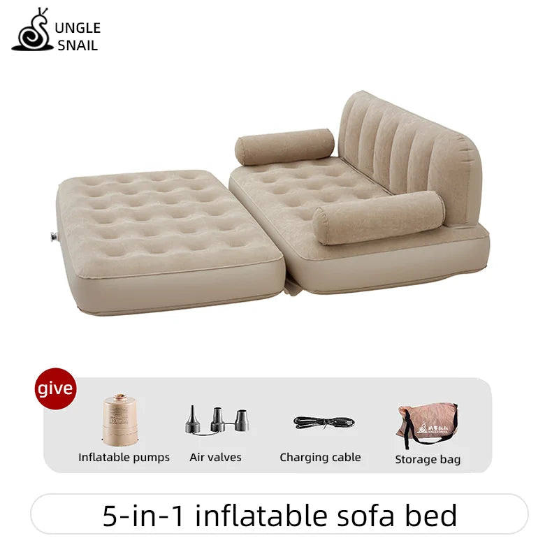 Uncle Snail Outdoor Automatic Inflatable Sofa Floor Lay Portable Folding Camping Tent Household Lazy Inflatable Mattress