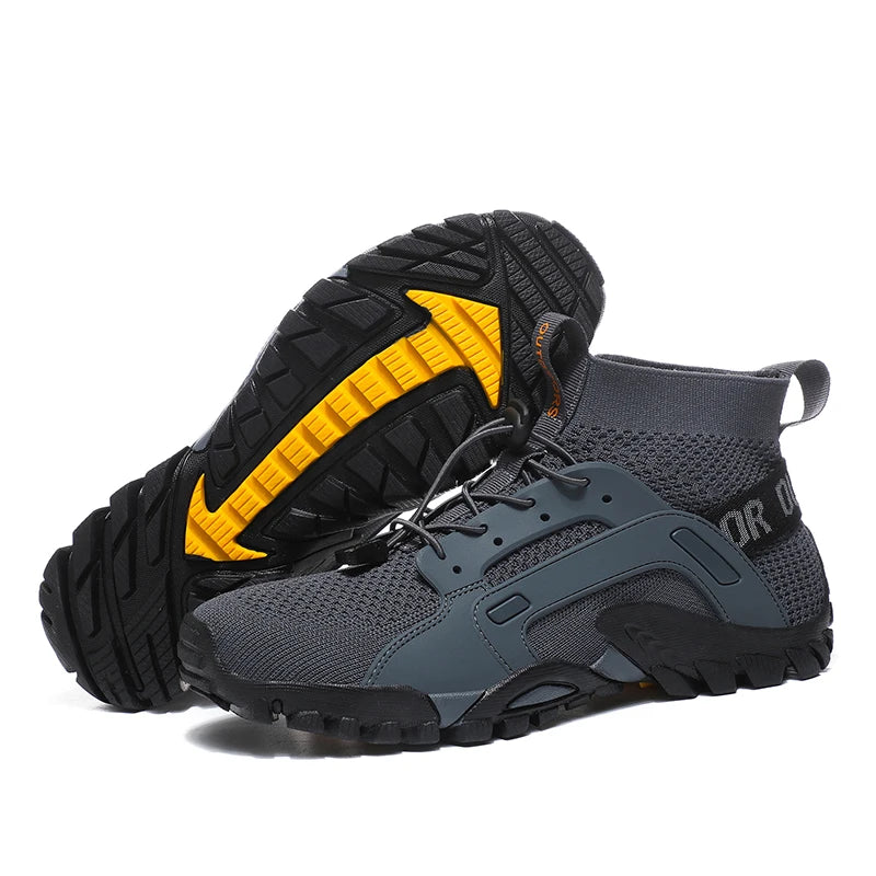 High-Top Barefoot Upstream Water Shoes Trekking Mountain Boots Anti-Skid Hiking Sneakers Outdoor Wear-Resistant Water Shoes