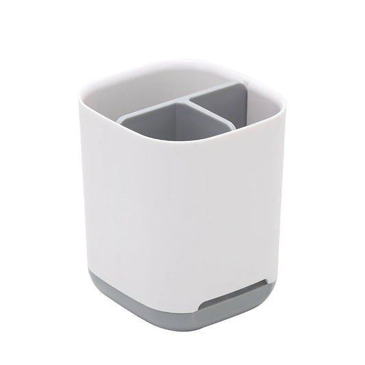 ABYN-Multifunctional Bathroom Organizer Shelf With Toothbrush Holder - Space-Saving Storage For Shower And Bathroom Utensils
