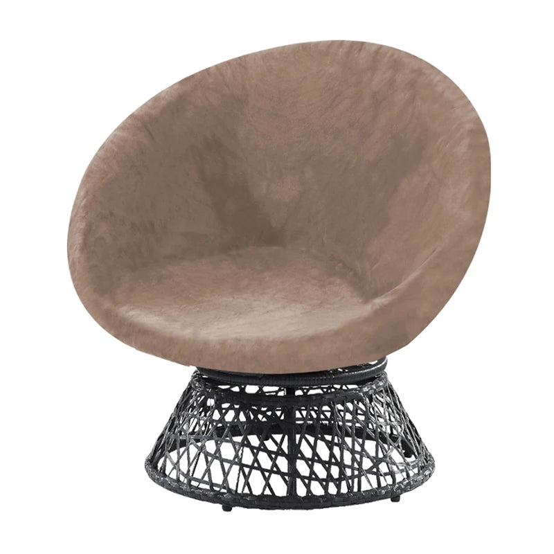 Round Saucer Chair Cover Elastic Velvet Chair Cover Moon Sauce Chair Protector Covers Seat Slipcovers Camping Chair Covers