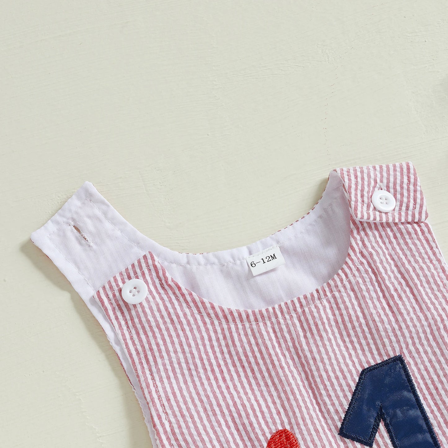 Baby Boy Overalls, Embroidery Cake Striped Jumpsuit Birthday Clothes for Casual Daily