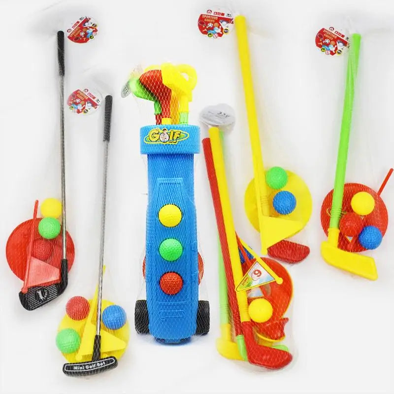 Portable Outdoor Golf Toys For Lawn Indoor Exercise Game With Training Golf Balls And Clubs Equipment Golf Toys Set