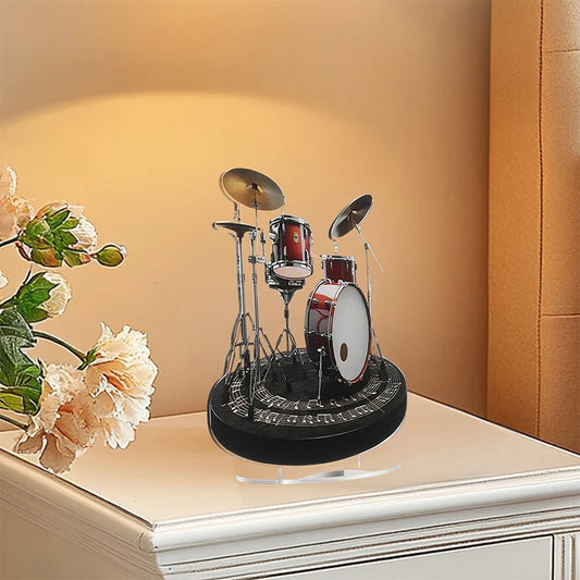 Drum Set Ornament 2D Flat Acrylic Decorations Desktop Decor For Home and Holiday