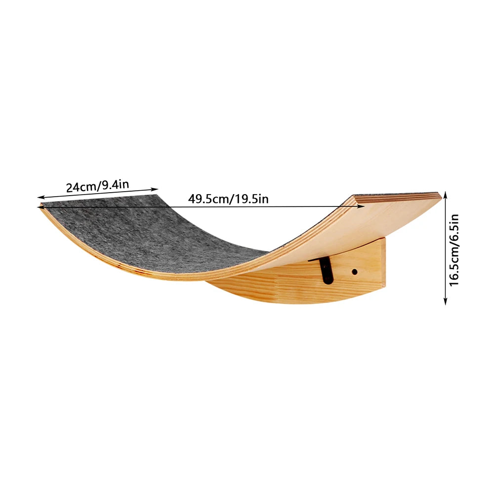 Cat Climbing Shelves Wall-Mounted Cat Tree Tower Scratcher Hammock Sisal Rope Ladder Hiding House Bed Cats Gym Claw Grinding Toy