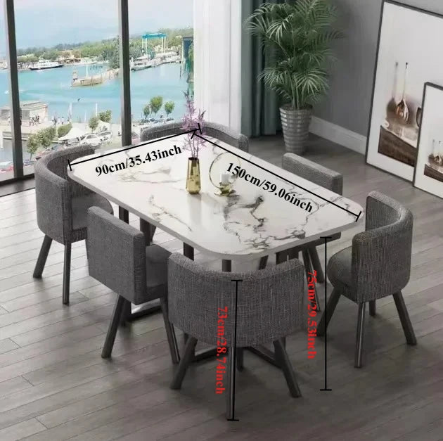 Dining Table, Rectangular for Dining Room/living Room, Kitchen Table Set with Metal Legs Customizable