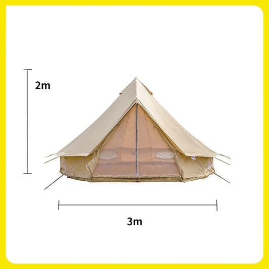 Outdoor 4 Season Waterproof Glamping Luxury 5m Cotton Oxford Tent Canvas Mongolian Yurt Bell Tent for Sale