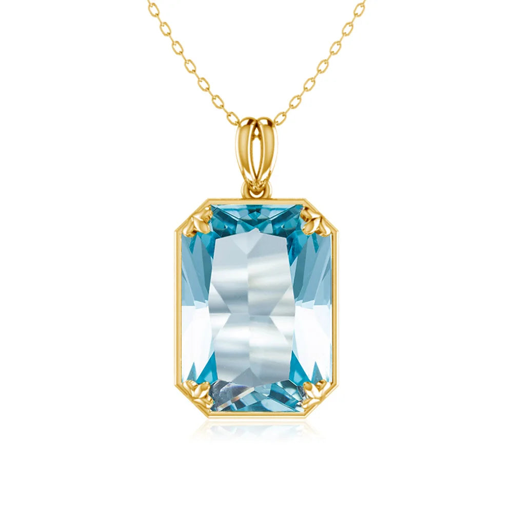 585 Gold Plated Pendants and Necklaces Real Solid 925 Sterling Silver Woman Pendants for Fine Jewelry