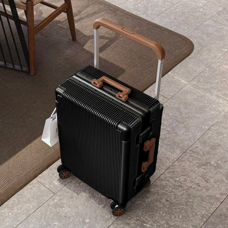 2025 New Wide Trolley Case Luggage Large Capacity 20/24/26 inch Plus Aluminium Frame ABS+PC Luggage Cabin Boarding Suitcase