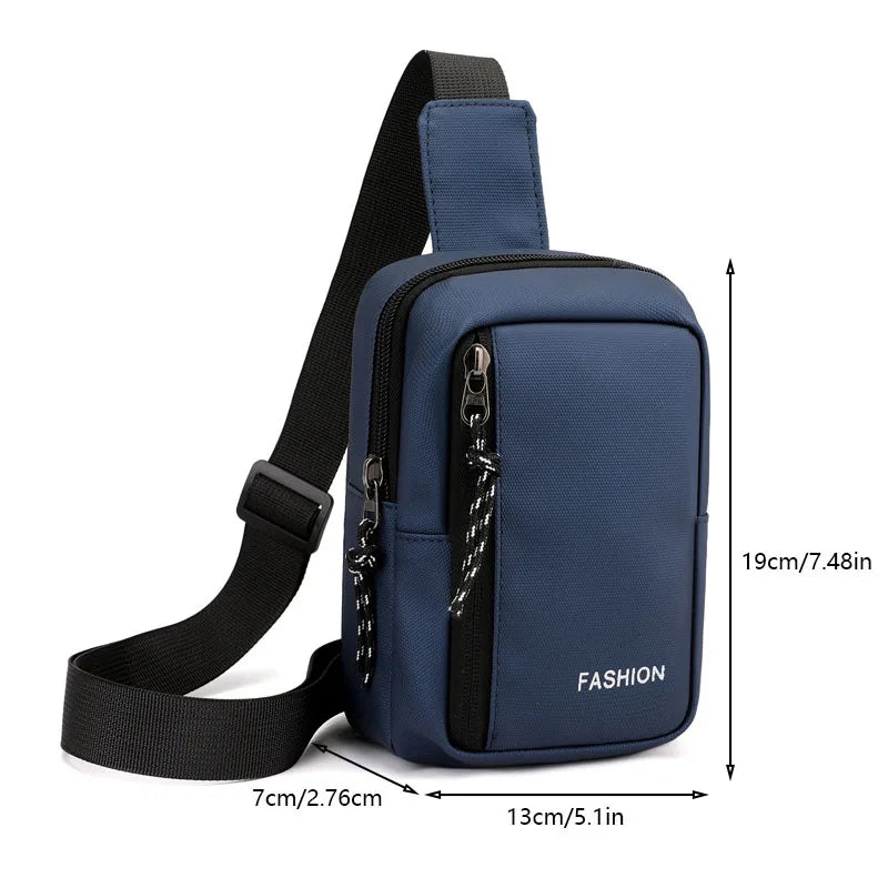 Travel Men's Handbags USB Chest Bag Designer Messenger Crossbody Bags Water-Proof Shoulder Bag Diagonal Package Sports Back Pack