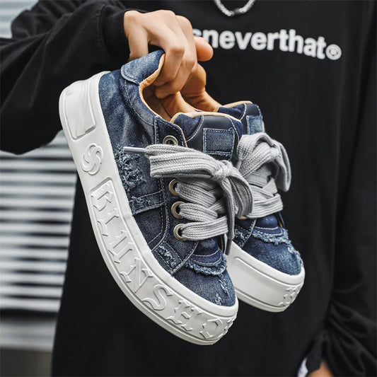 Men's Casual Shoes Spring 2025 New Fashion Man Sneakers Anti Slip Wear-resistant Footwear Men Outdoor Lace Up Breathable Outsole