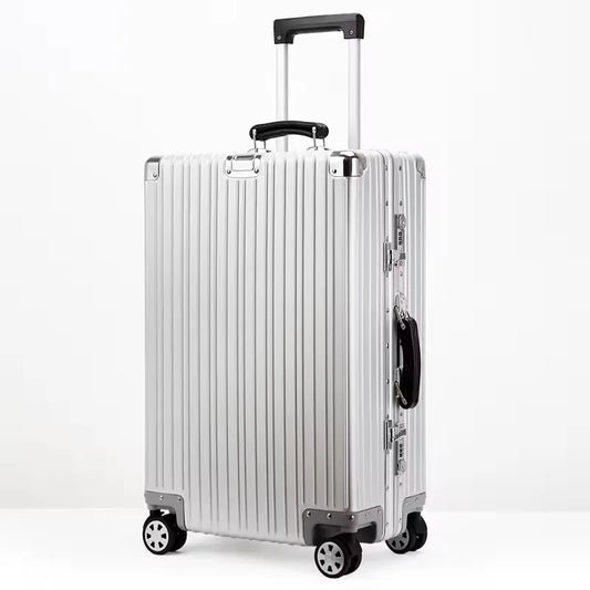 Top Quality All Aluminum-magnesium Alloy Travel Suitcase Rolling Luggage 20/24/26/29'' Retro Trolley Case Bag Carry-On Boarding